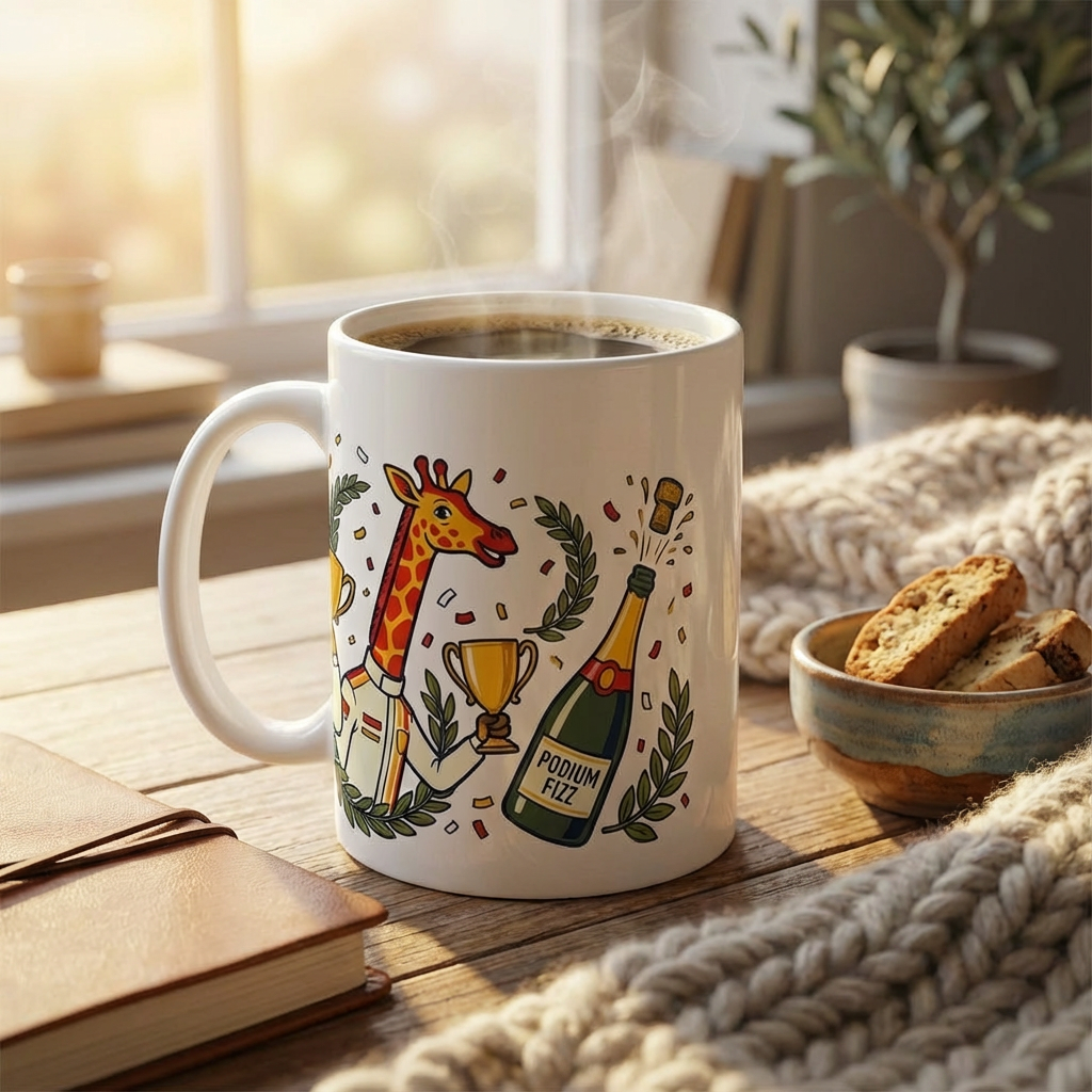 Grand Prix Giraffes - Victory Lane Celebration - 15oz Mug