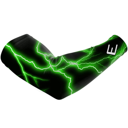 Green Lightning Arm Sleeve Elite Athletic Gear