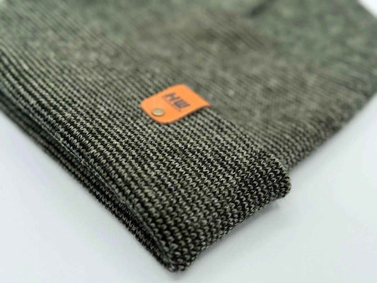 HAAKWEAR Traditional Classic Fusion Cuffed Beanie - Black / Green, Made in USA