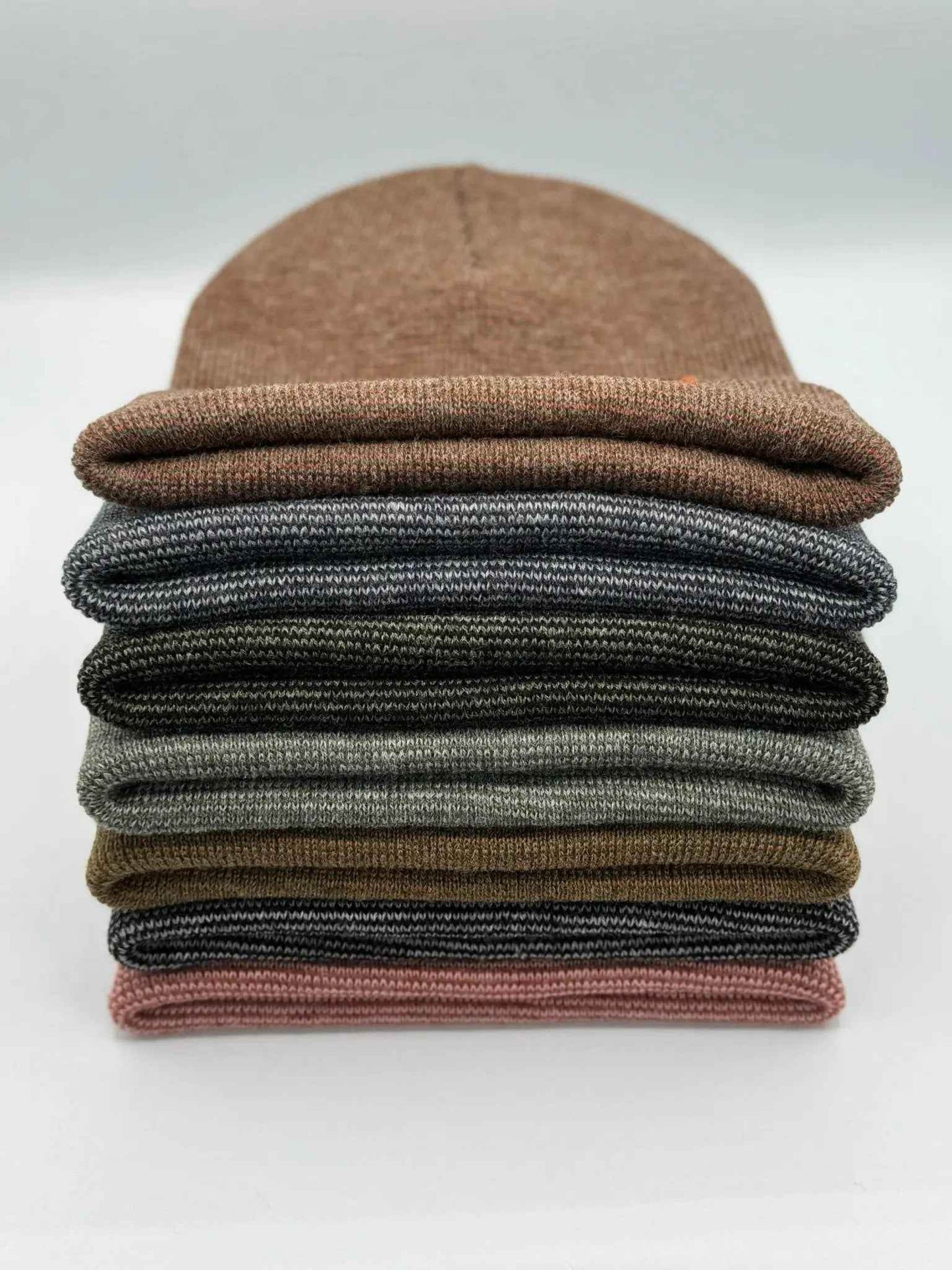 HAAKWEAR Traditional Classic Fusion Cuffed Beanie - Black / Green, Made in USA