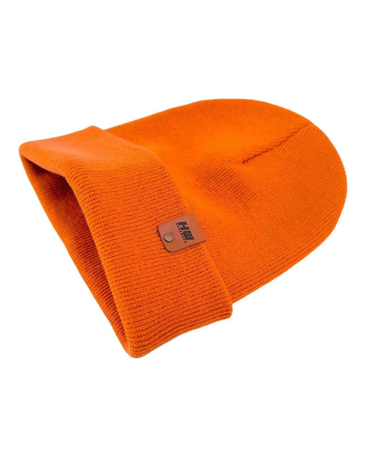 HAAKWEAR Traditional Tiger Orange Beanie | Classic Cuffed Knit Hat | Made in USA