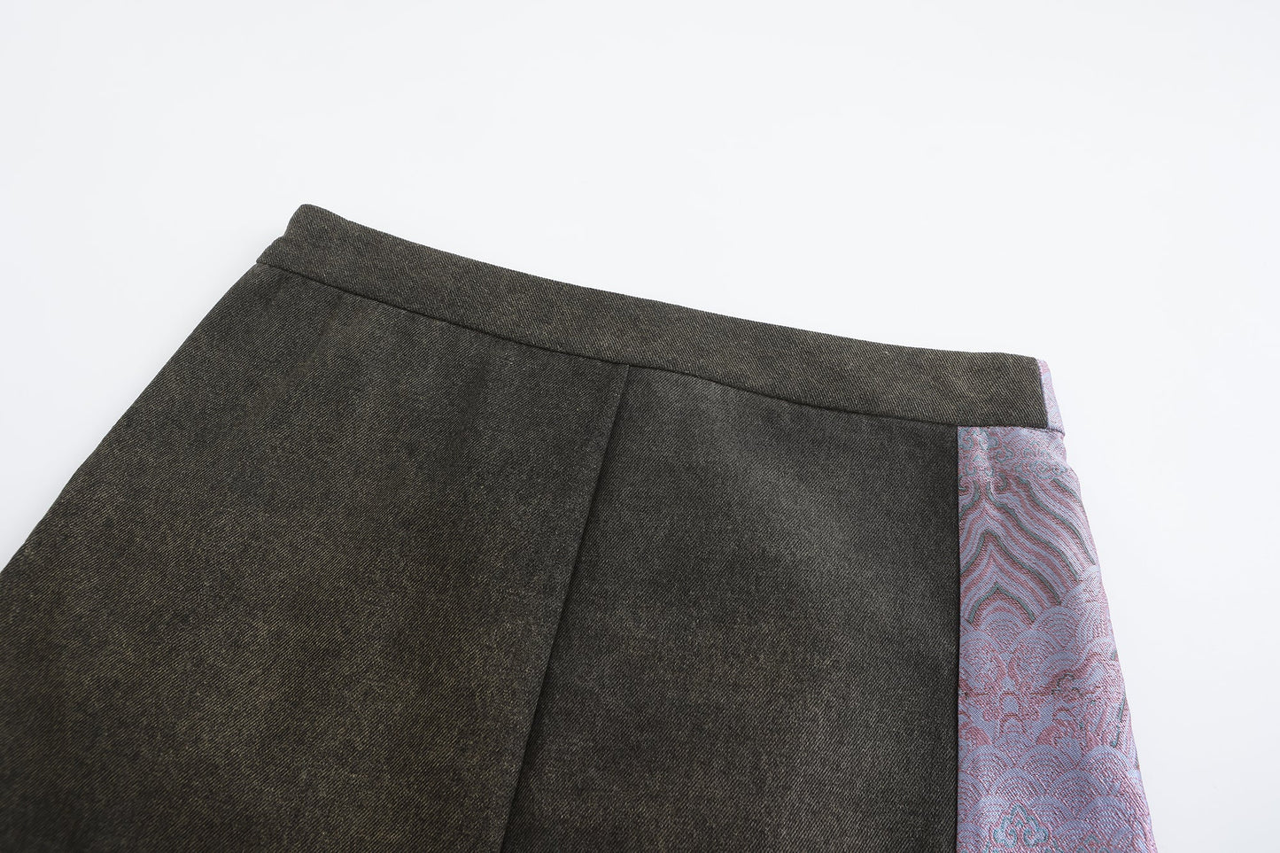 Dan Denim Patch Mini Skirt