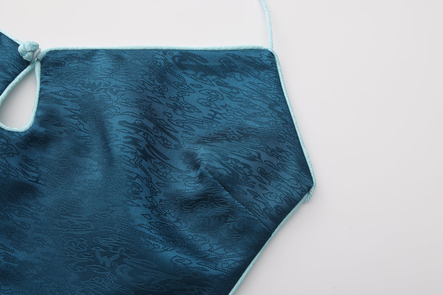Dong Cropped Reversible Apron Top Jade Blue