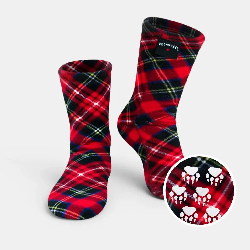 Kids' Nonskid Fleece Socks - Highlander
