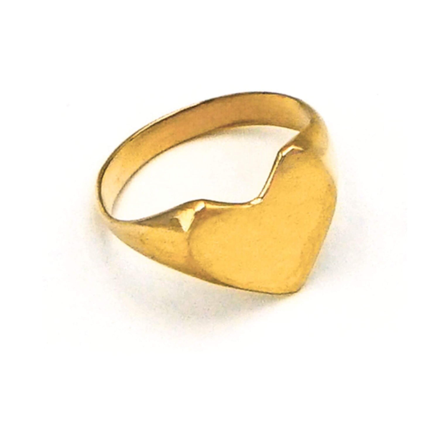 Mawi Love Golden Heart Shape Initial Ring