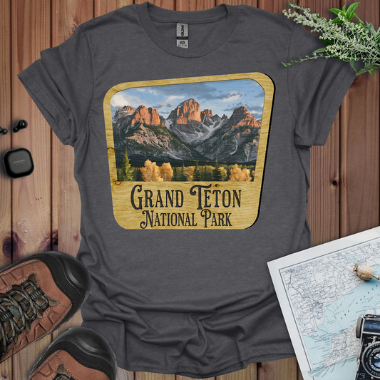 Grand Teton National Park T-Shirt Wood Sign