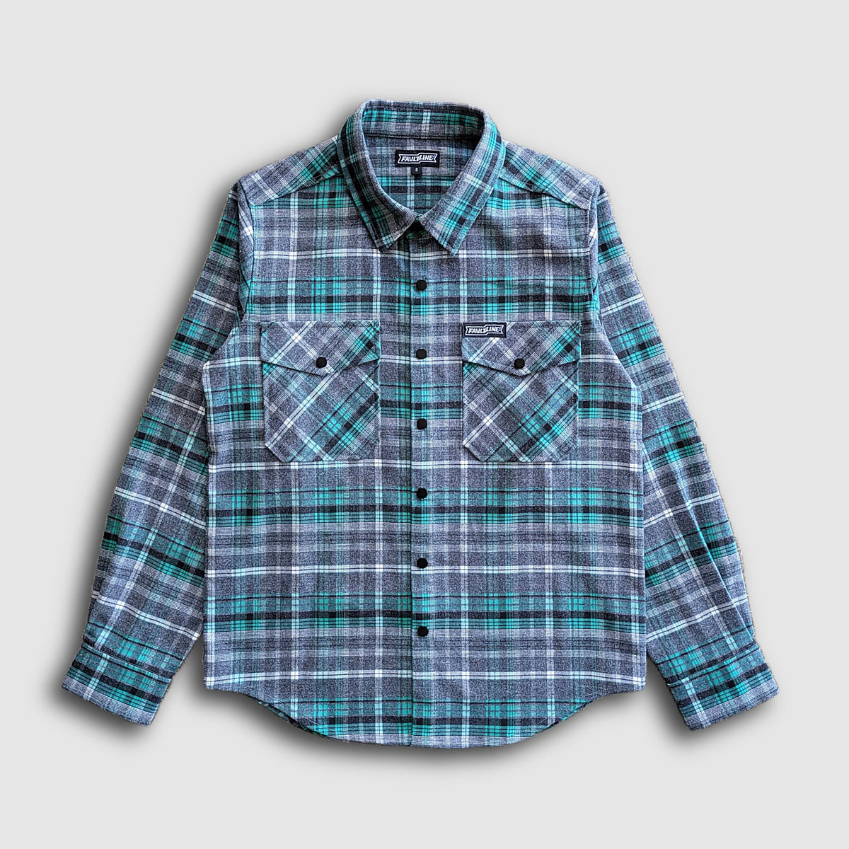 Women's Highland Tech Flannel - Gray/Seafoam