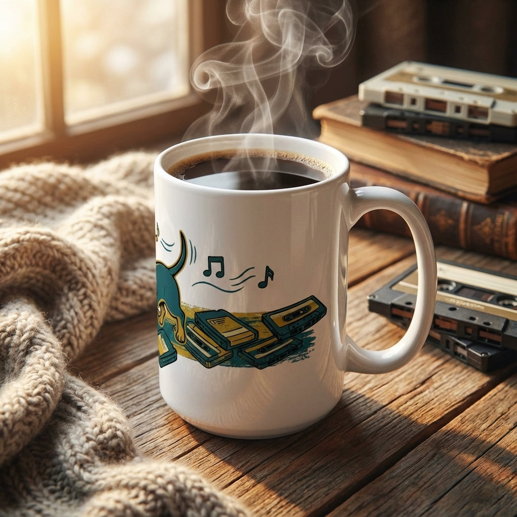 Hi-Fi Hounds - Dachshund Discs 15oz Mug