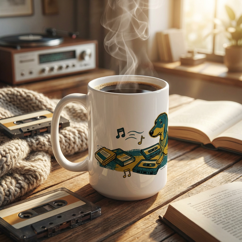 Hi-Fi Hounds - Dachshund Discs 15oz Mug