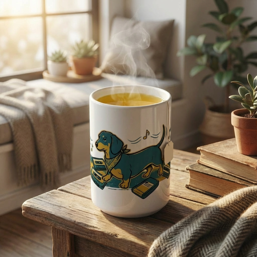 Hi-Fi Hounds - Dachshund Discs 15oz Mug