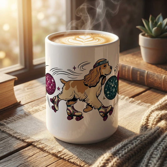 Hi-Fi Hounds - Roller Disco Spaniel 15oz Mug