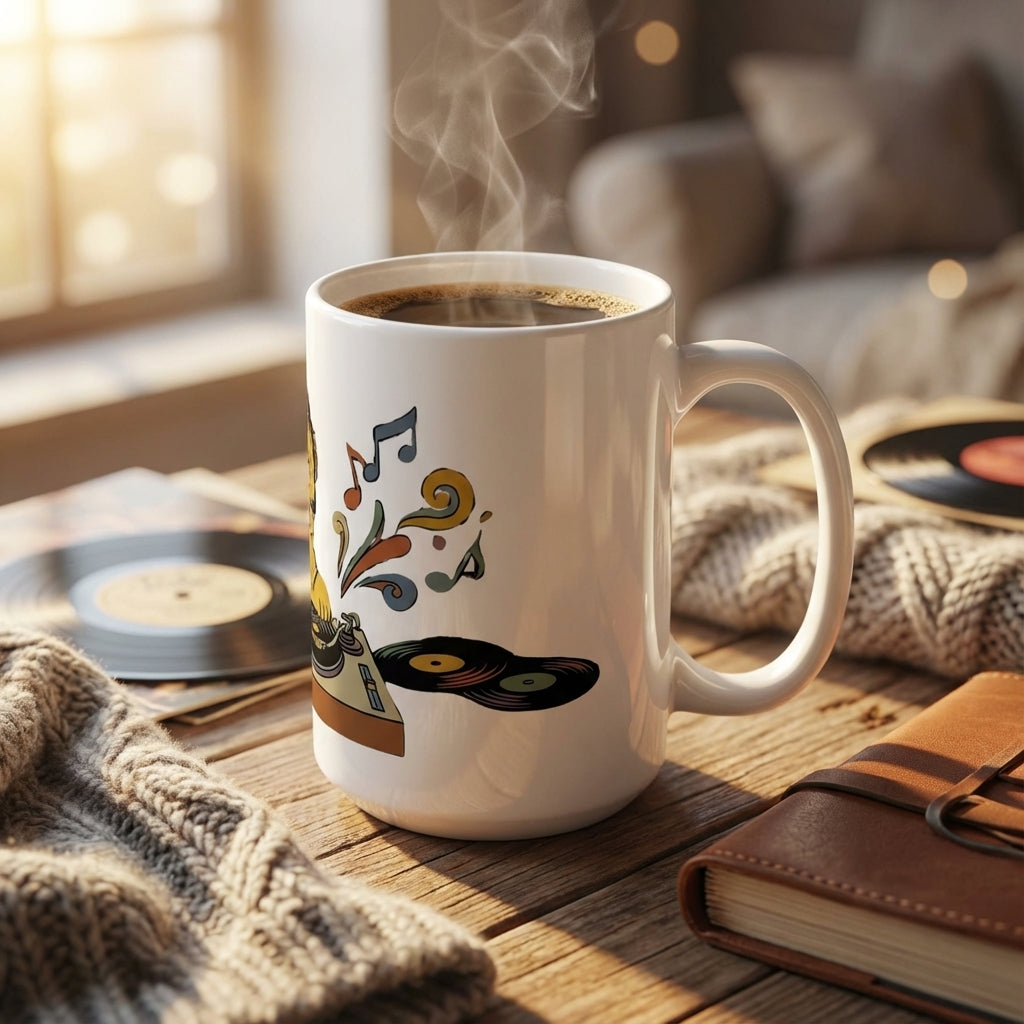 Hi-Fi Hounds - Spinning Gold 15oz Mug