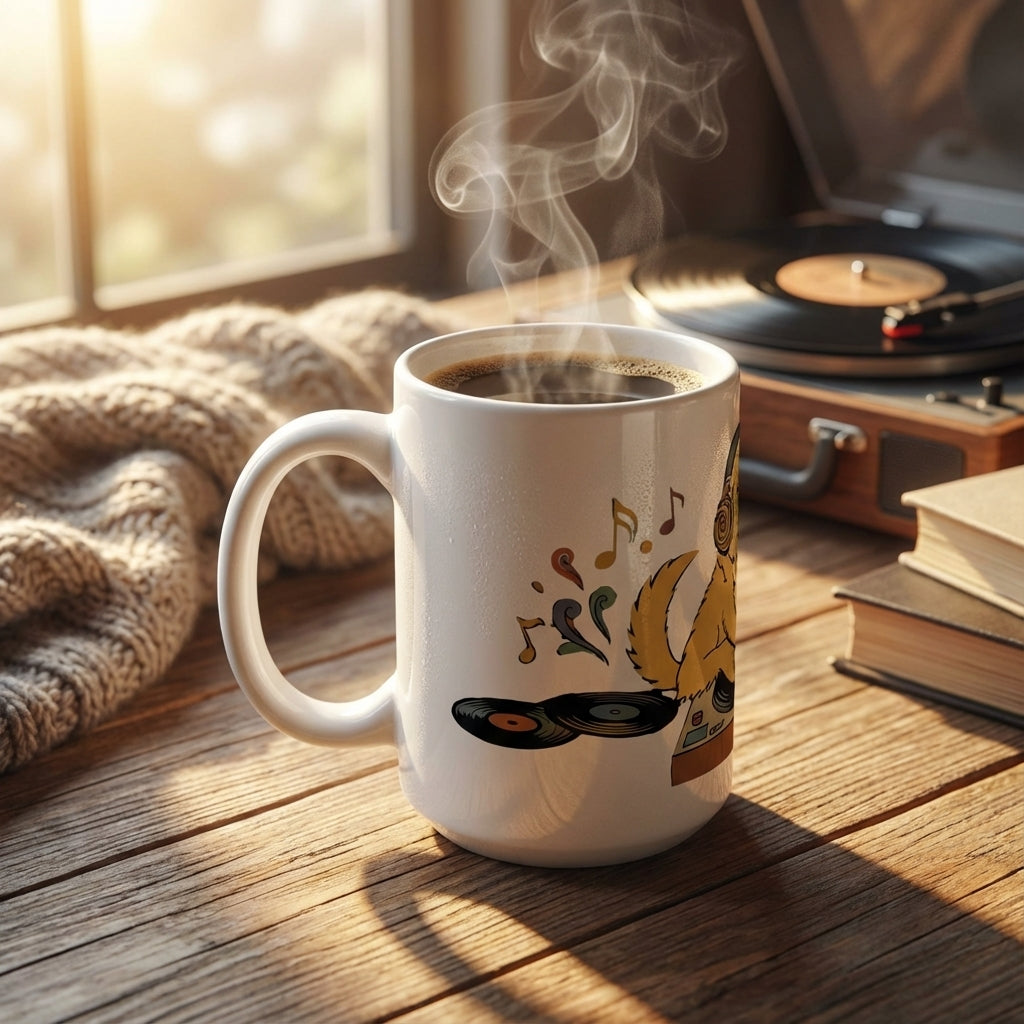 Hi-Fi Hounds - Spinning Gold 15oz Mug