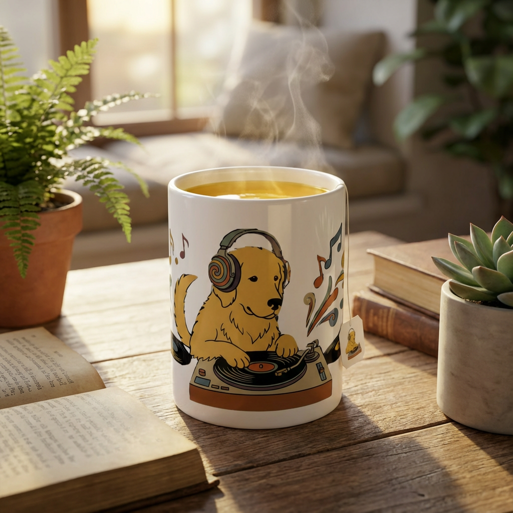 Hi-Fi Hounds - Spinning Gold 15oz Mug