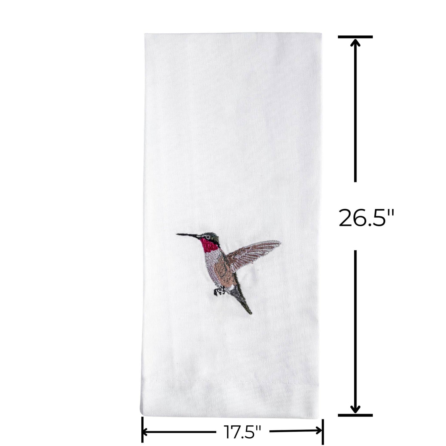 100% Cotton Tea Towels with Bird Embroidery - Kitchen Towels