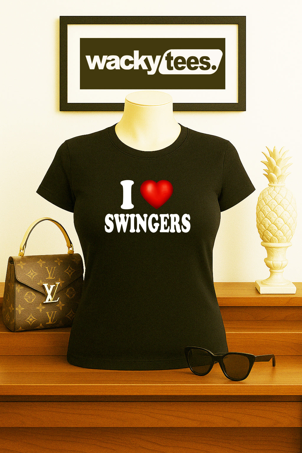 I Love Swingers I Heart Funny Adult Humor Graphic Tee Shirt