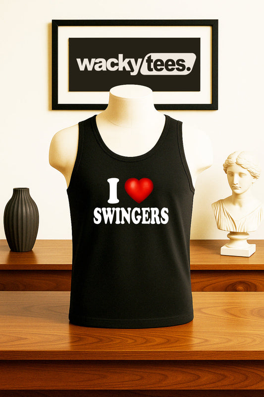 I Love Swingers I Heart Funny Adult Humor Graphic Tee Shirt