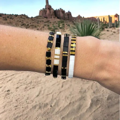 PHAROAH - 4 Tila Bead Bracelet Stack Mack & Rex