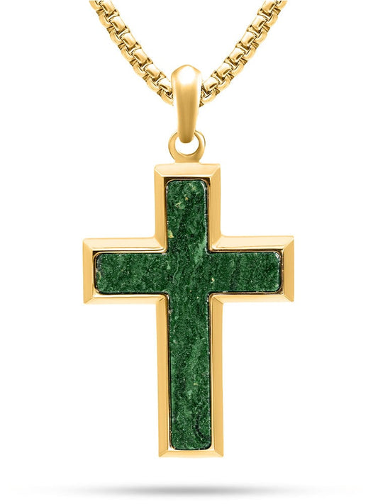 Jade Cross Pendant Necklace