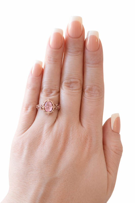 Jordin Sparkling Pink Rose Gold Ring