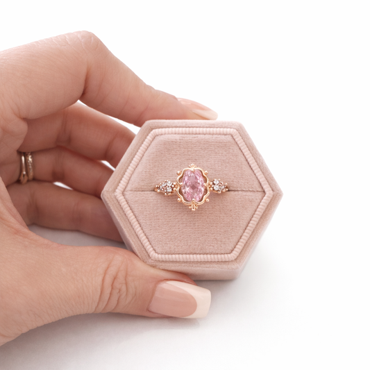Jordin Sparkling Pink Rose Gold Ring
