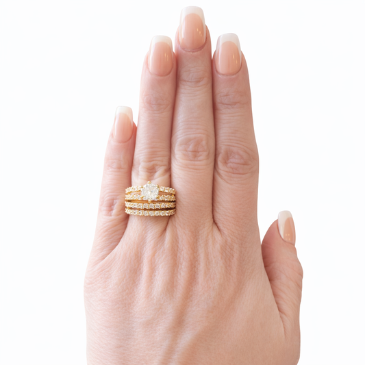 Bethany 2 Piece Ring Set-Gold