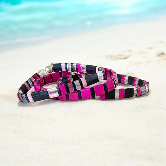 NEW YORK - 3 Tila Bead Bracelet Stack Mack & Rex