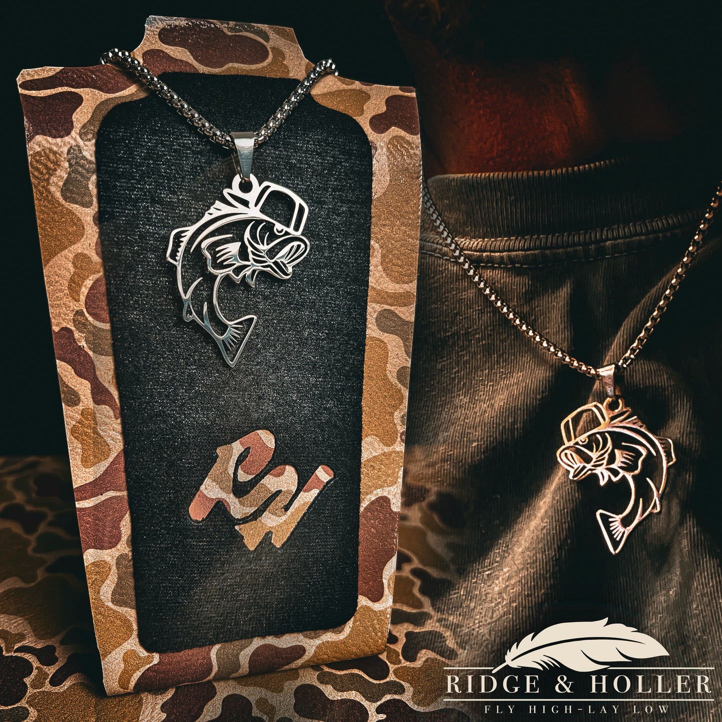 Bass- Stainless Steel Necklace and Pendant *PREORDER*