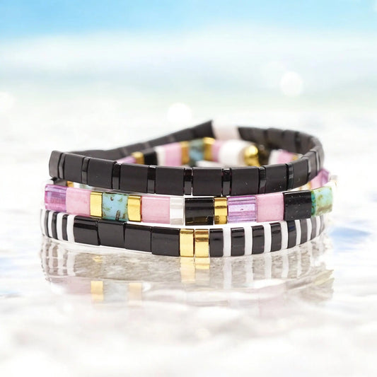 VIXEN - Tila Bead Bracelet Stack of 3 Mack & Rex