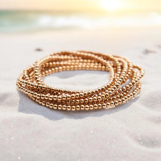 Rose Gold Filled 3mm Ball Bracelet | Accent Bracelet Mack & Rex