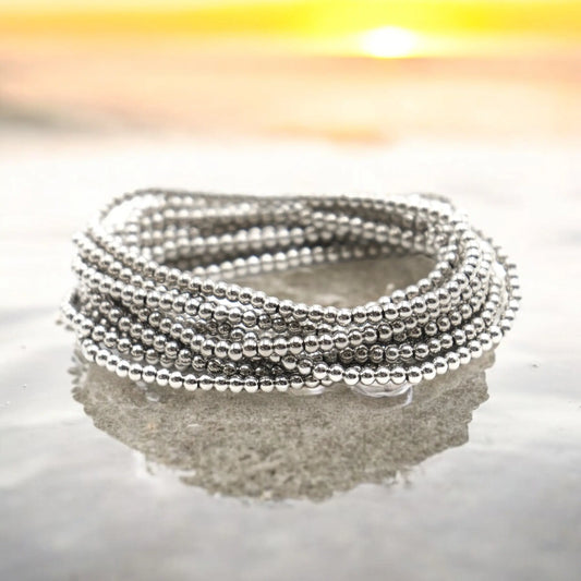 Sterling Silver 925 Filled 3mm Ball Bracelet | Accent Bracelet Mack & Rex