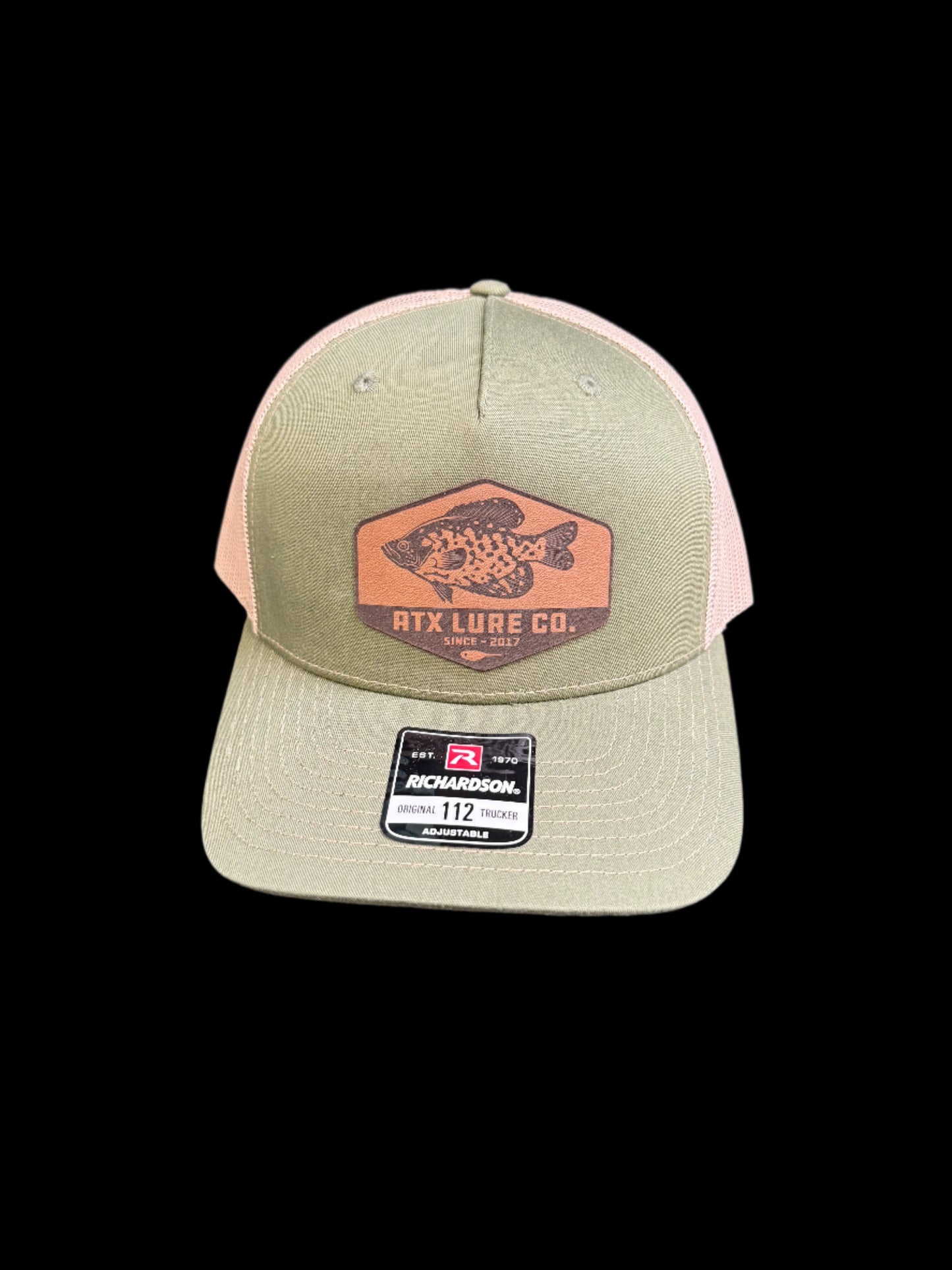 Leather Crappie Patch Hat