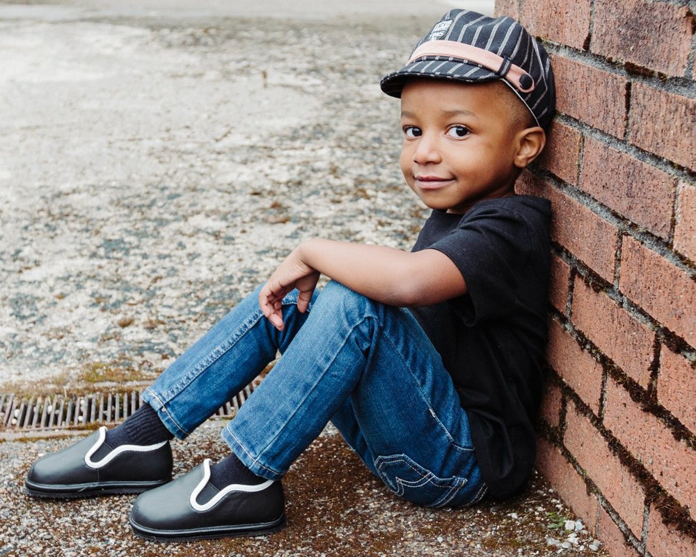 Kids Black Slip-On Shoes – Classic & Comfortable