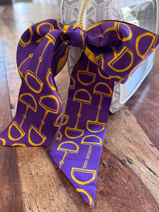 The  Gameday Signature Scarf- Purple And Yellow Gold