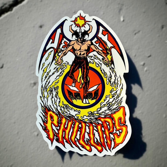 Jeff Phillips Devilman BIG BBC Sticker 5"