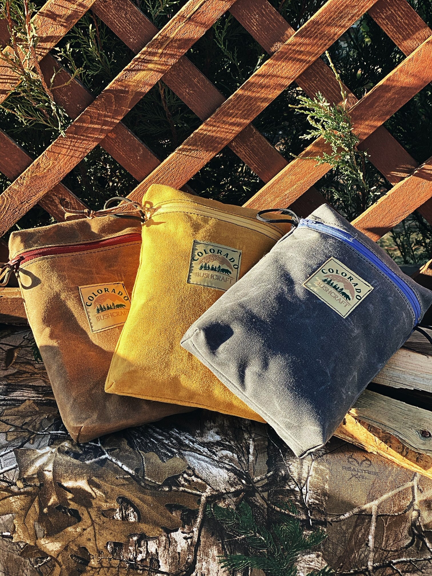 Handmade Medium Waxed Canvas Traditional EDC Pouch Bushcraft Survival Camping Possibles Dopp Grooming (Various Colors) Colorado Bushcraft