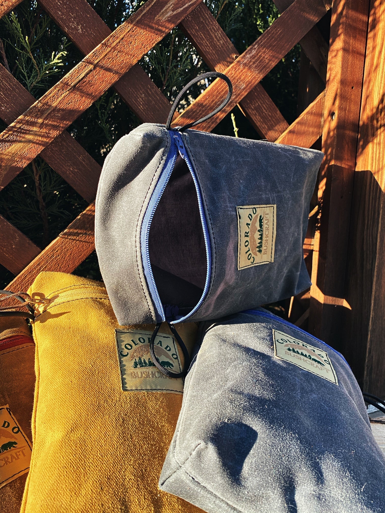 Handmade Medium Waxed Canvas Traditional EDC Pouch Bushcraft Survival Camping Possibles Dopp Grooming (Various Colors) Colorado Bushcraft