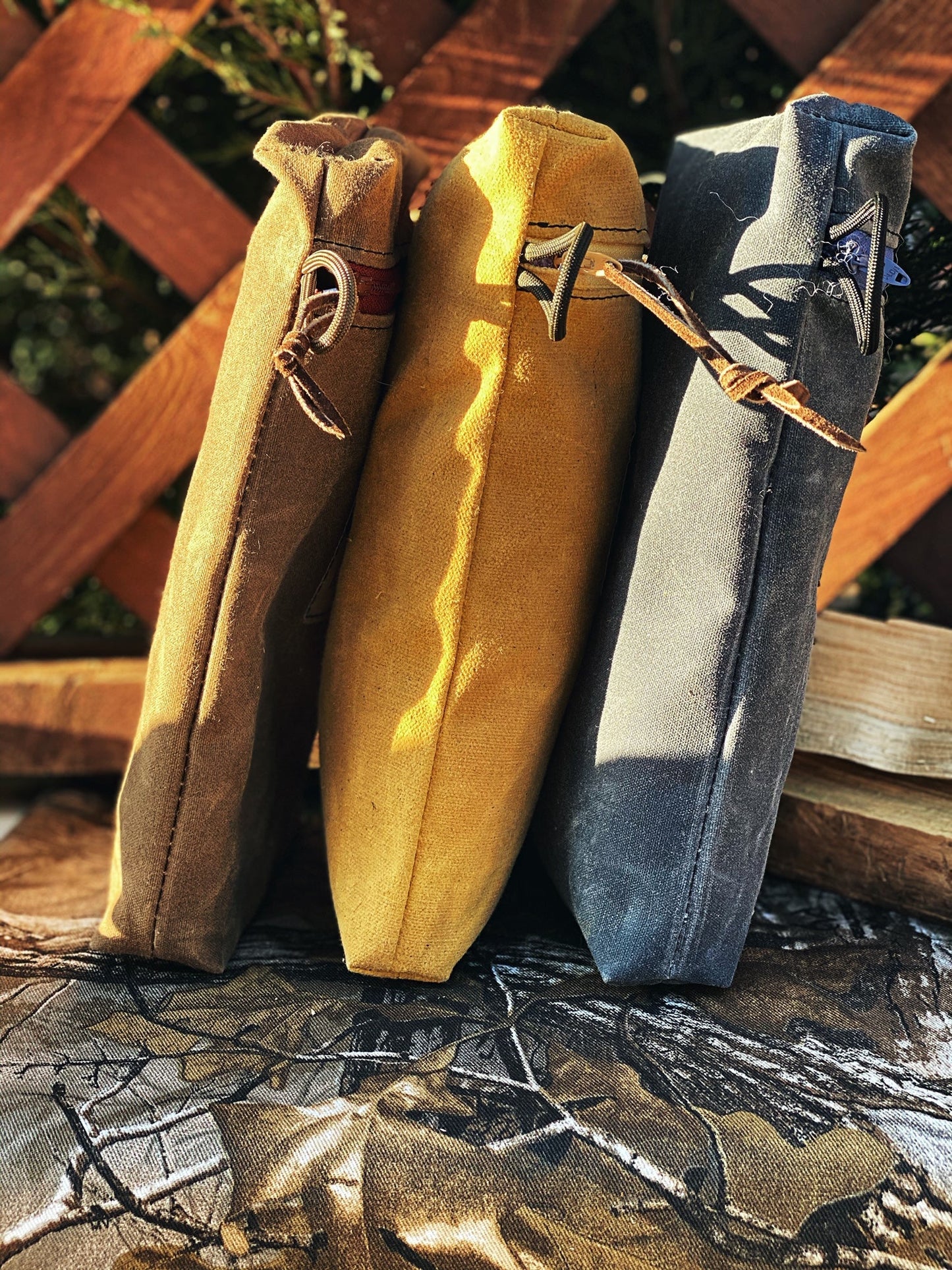 Handmade Medium Waxed Canvas Traditional EDC Pouch Bushcraft Survival Camping Possibles Dopp Grooming (Various Colors) Colorado Bushcraft