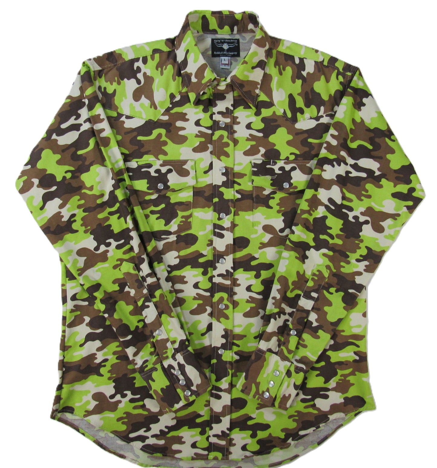 Flying R Ranchwear - Cantina Collection - Brown/Green - Long Sleeve - Classic Fit