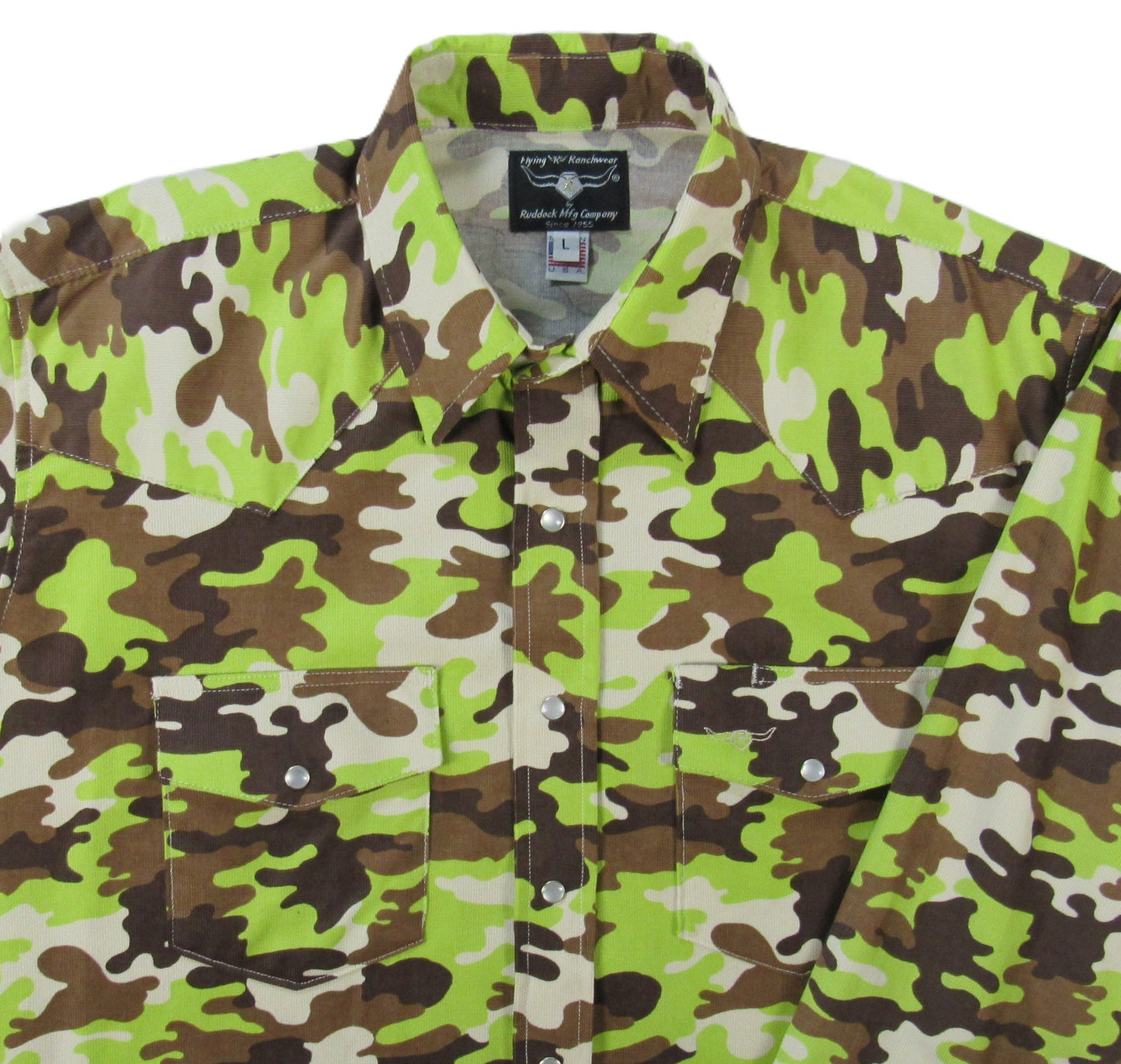 Flying R Ranchwear - Cantina Collection - Brown/Green - Long Sleeve - Classic Fit