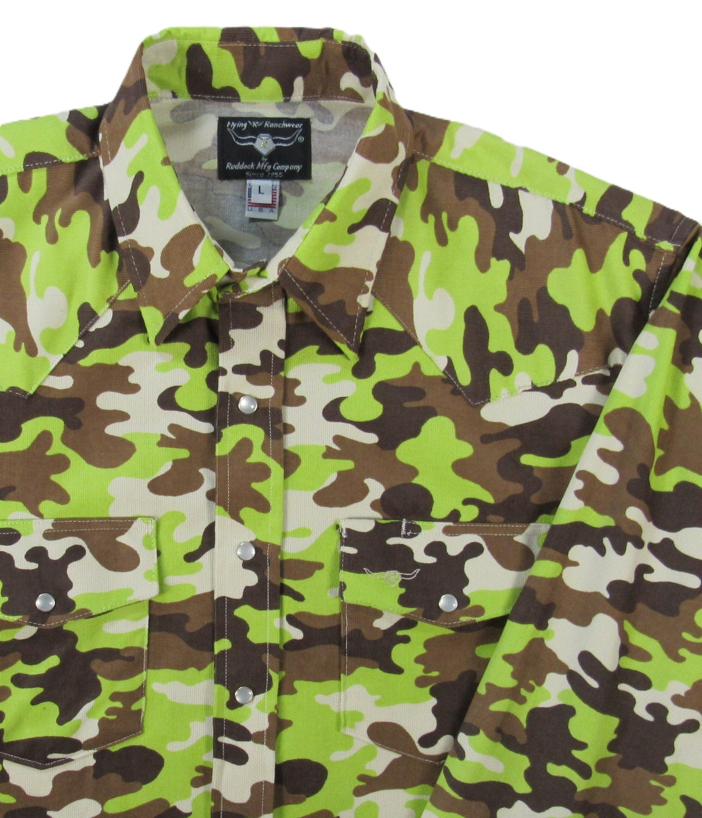 Flying R Ranchwear - Cantina Collection - Brown/Green - Long Sleeve - Classic Fit