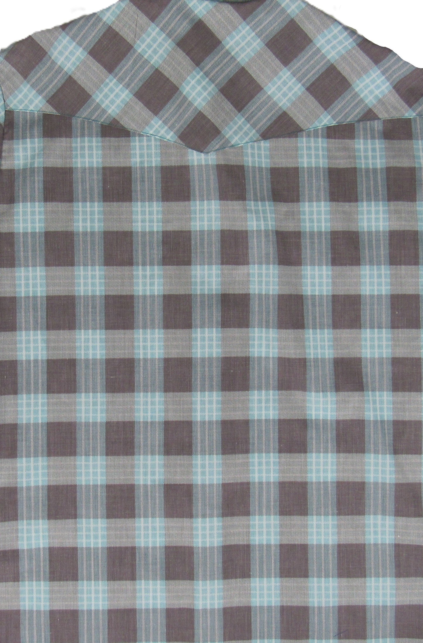 Flying R Ranchwear - Feather Plaids - Brown & Turquoise - Long Sleeve - NEW FIT