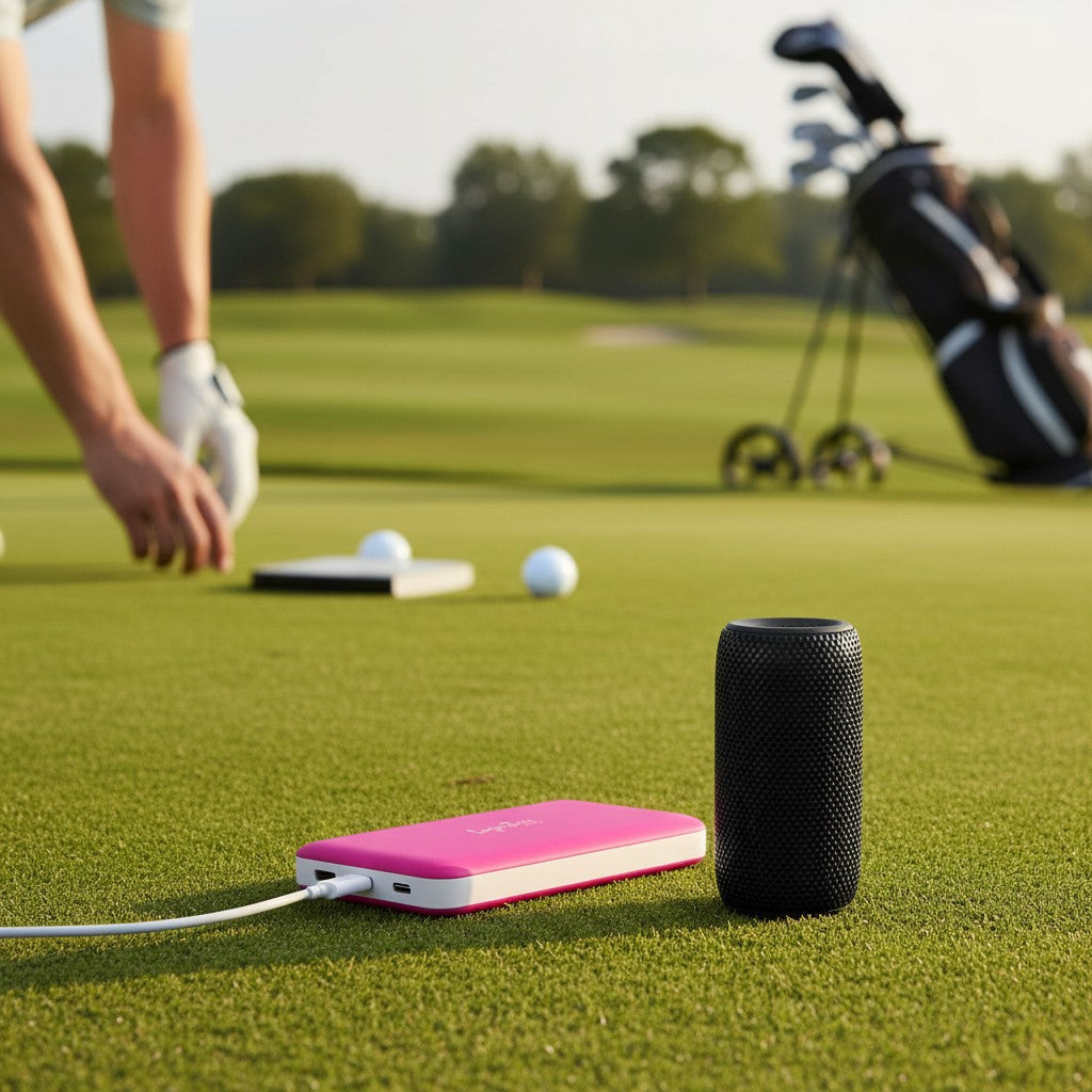 Fast Charge Power Bank | 10,000mAh Portable Charger | Slim USB-C Battery Pack for iPhone & Android | Travel & Golf Ready