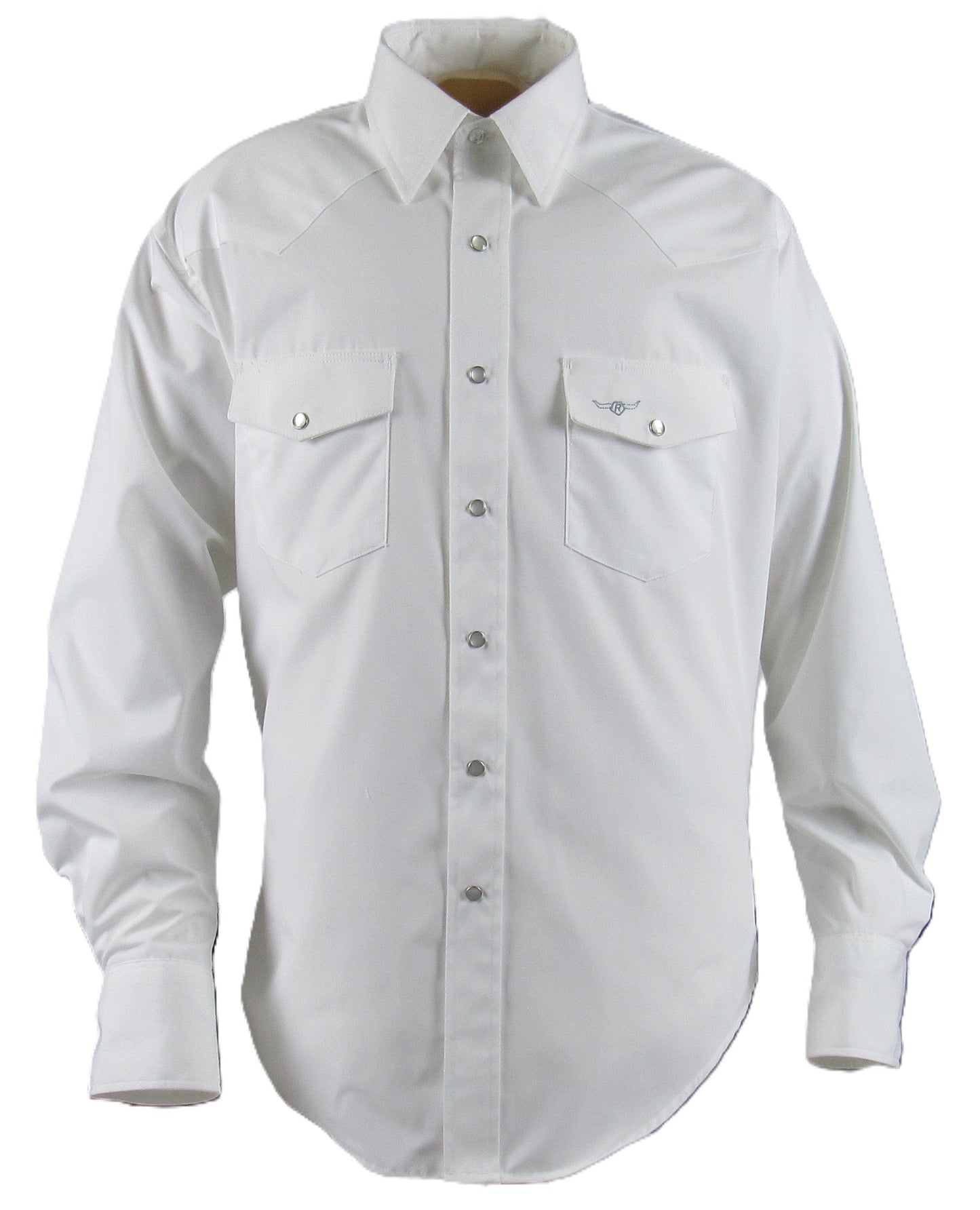 Flying R Ranchwear - Corona 80's Pinpoint Oxford - White - Long Sleeve