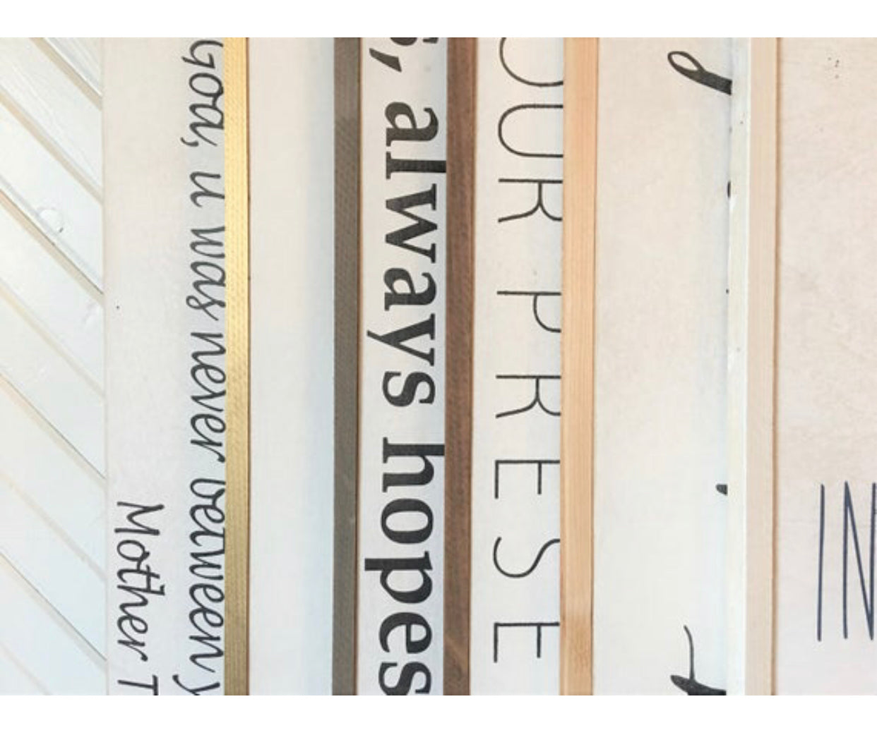 Botanical farmhouse wood signs boho room decor set