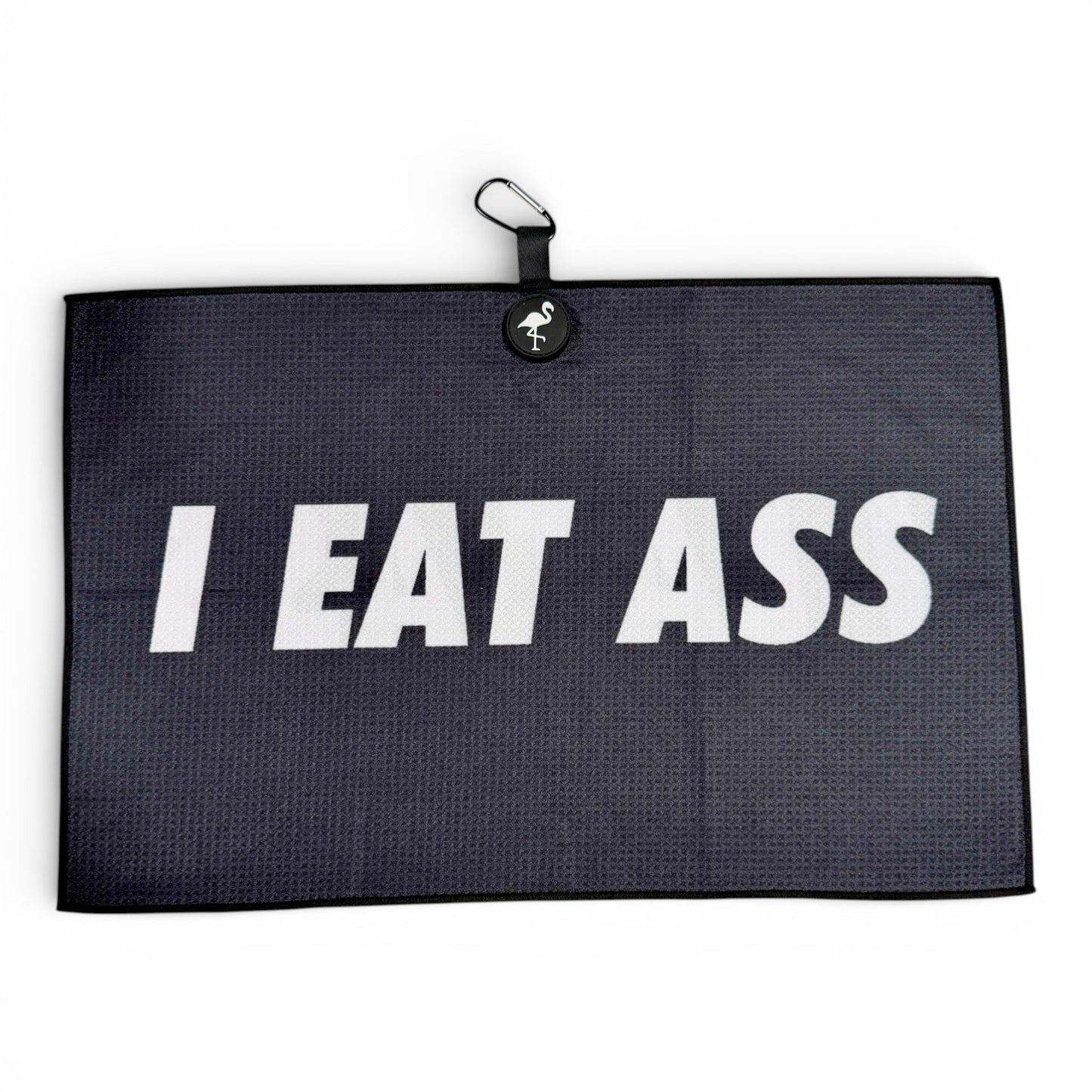 Novelty Black Golf Towel | Premium Double-Sided Microfiber | Heavy-Duty Magnetic Towel with Carabiner Clip | 24 x 16 in