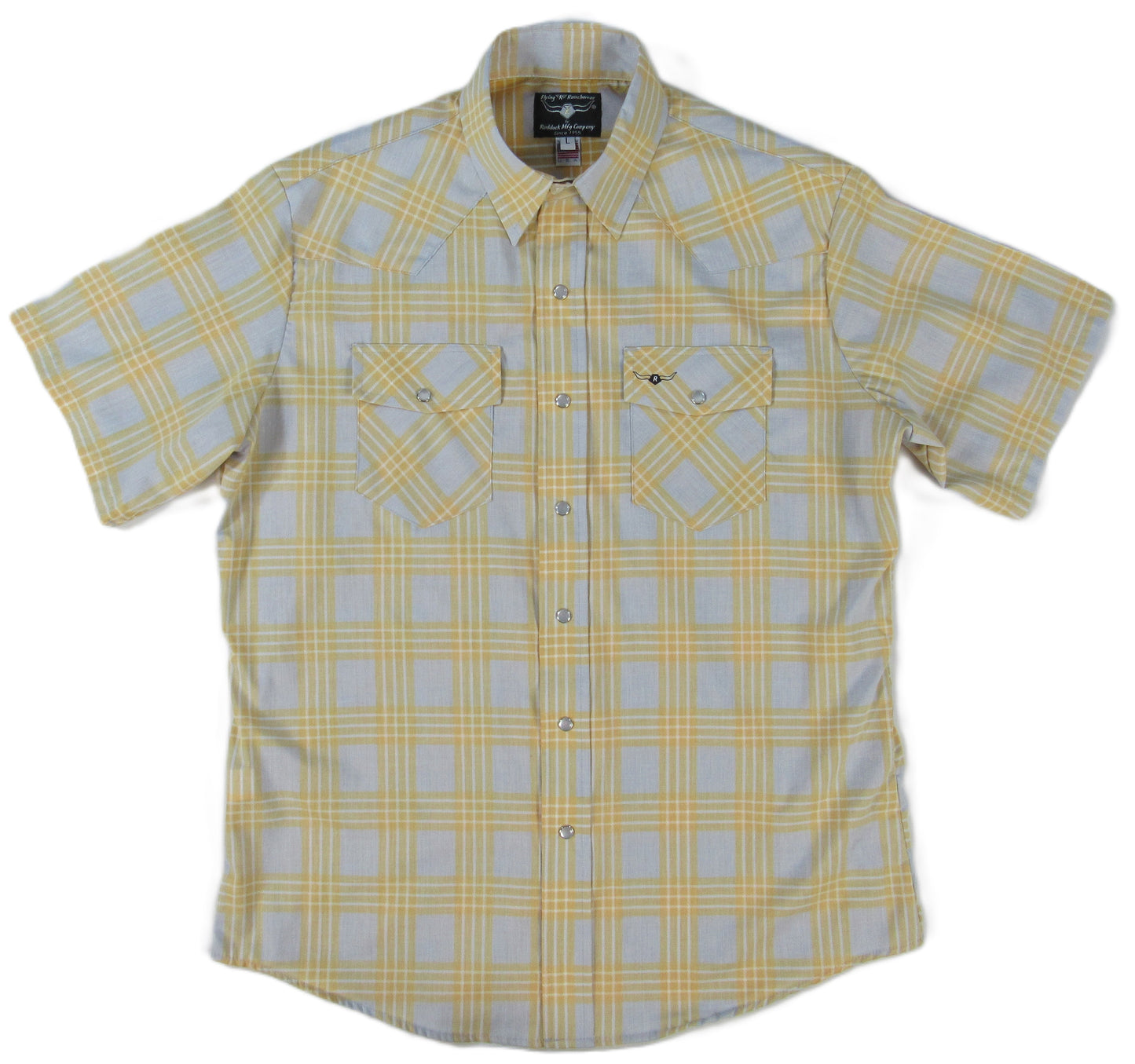 Feather Plaids - Gray & Yellow - Short Sleeve - NEW FIT