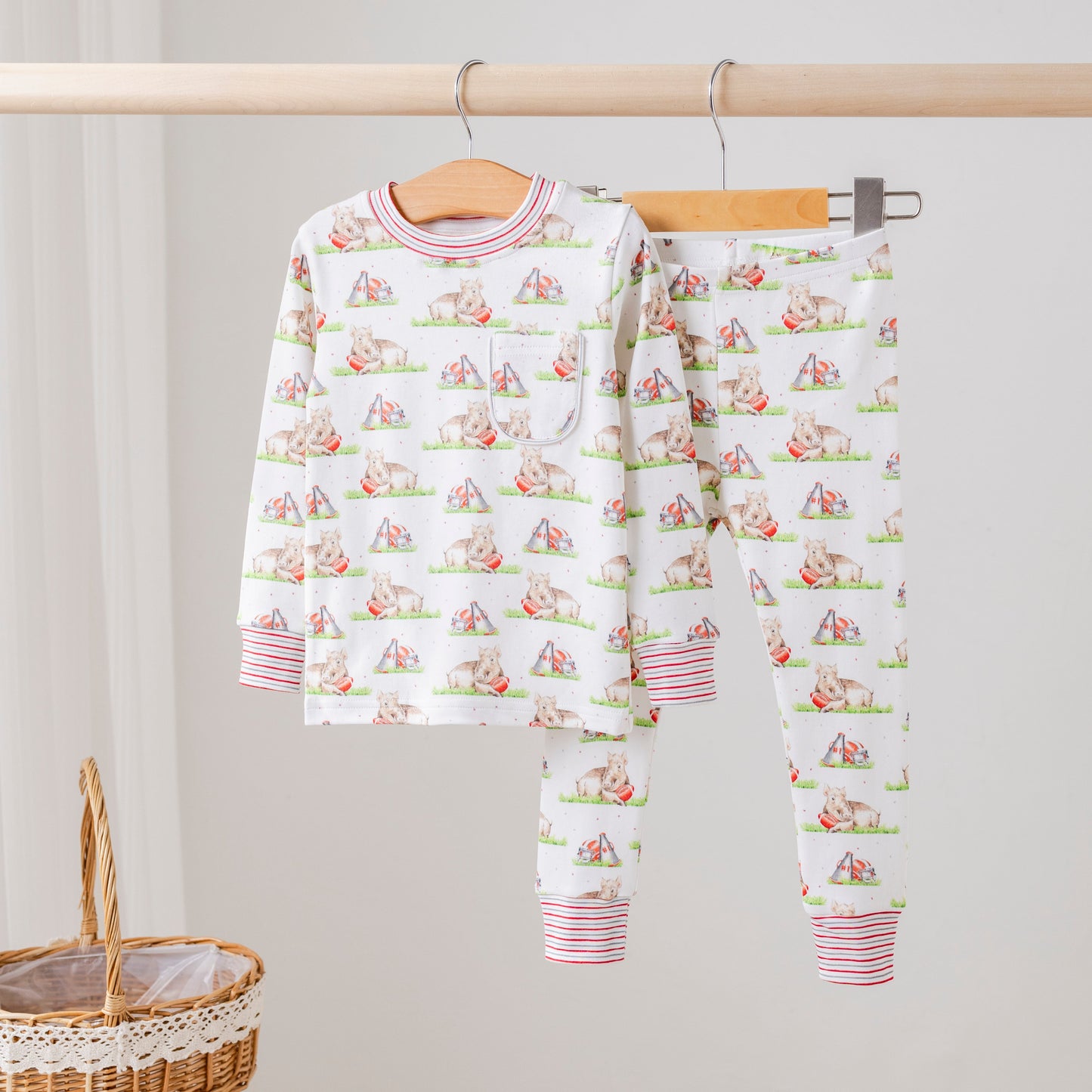 Mascot Mania in Arkansas Organic Cotton Kids Pajamas