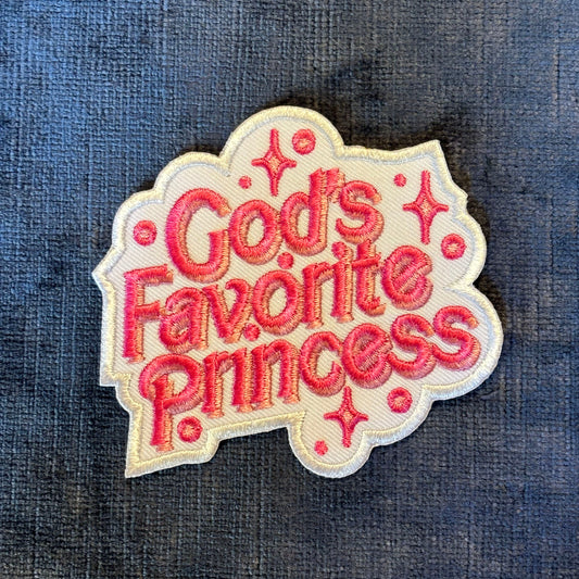 God’s Favorite Princess Embroidered Patch – Stitch-On Divine Power
