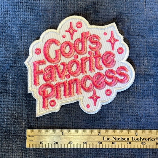 God’s Favorite Princess Embroidered Patch – Stitch-On Divine Power